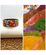 Painted Wooden bangle bracelet inspired by Paul Gauguin Art. Tahiti Famo... - £46.72 GBP