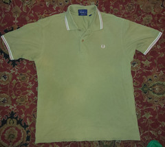 VTG Fred Perry Tan Shirt XL Mod Skinhead Lonsdale Brutus Ben Sherman - £18.01 GBP