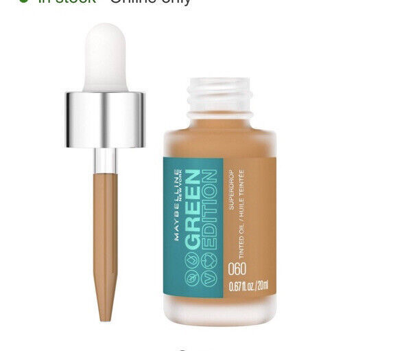 MAYBELLINE Green Edition Superdrop Tinted Oil Makeup Adjustable Foundation 060: