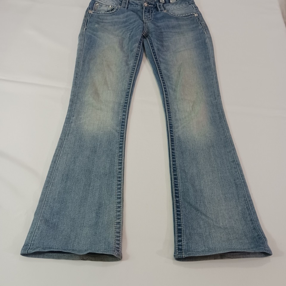 MISS ME JP8242B Signature Bootcut Women's Blue Cotton Blend Jeans Sz 26 (29×30) Item image 11
