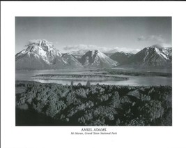 Ansel Adams, Mt. Moran Grand Teton National Park, 1941, Vintage Poster, ... - $19.49