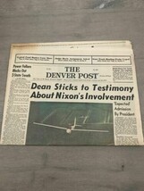 Newspaper Dean testifies on Nixon June 26 1973 Denver Post Watergate  - €10,42 EUR