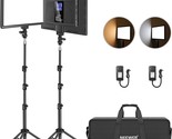 Neewer Led Video Light Panel Lighting Kit, 2-Pack 12 Point 9 &quot;Dimmable B... - $173.98