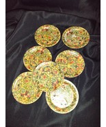Floral design coasters in matching box vintage - $22.00