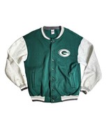 Majestic Green BayPackers Letterman Varsity Jacket Snap Size Large USA M... - £38.75 GBP