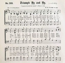 1883 Gospel Hymn Triumph By And By Sheet Music Victorian Religious ADBN1iii - $14.99