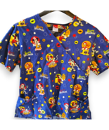 Disney Halloween Scrub Top XL – Mickey &amp; Friends Women’s Back Tie Graphic - $189.28 MXN