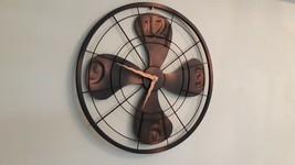 Metal Industrial Black Fan Copper Dust Rustic Vintage 3D Home Decor - $93.91