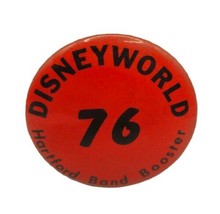 Vintage 1976 DisneyWorld 76 Pin Button Hartford Band Booster Pinback Connecticut - £4.69 GBP