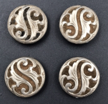 Antique Silver Tone &quot;S&quot; Monogram Die-Cut Button 7/8&quot; Diameter - $13.99