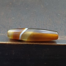 Ancienne perle d&#39;agate baguée motif naturel rare ancien yéménite BD-7-11 - $527.82 MXN