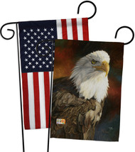 Portrait of an Eagle - Impressions Decorative USA - Applique Garden Flags Pack - - £24.25 GBP