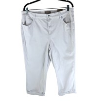 Chicos Womens Jeans Capri Girlfriend Cuffed Stretch White Size 2.5 US 14 - £23.02 GBP