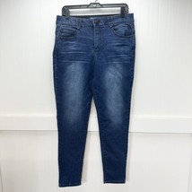 Democracy Jeans Womens 12 Skinny Ab Solution Blue Stretch Denim Slimming Panel - £22.34 GBP