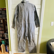 Vtg Key Work Overall Coverall Herringbone Stripe Denim 50 Reg. 100% Cotton USA - $69.25