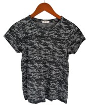 rag &amp; bone Women&#39;s Grey Multi All Over Camo Cotton Short Sleeve Tee T-Shirt - $19.79