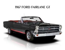 bb 1967 Ford Fairlane GT Metal Sign 8x12in USA STEEL Mancave Garage Car - $24.74