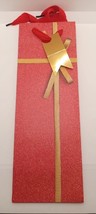 Wine Bag Lot of 24 Red Gold With Foil Gift Tag Ribbon Handle Gift shop R... - $55.09
