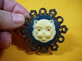 (cm126-19) CAT from Hell Kitty CAMEO Pin Pendant Jewelry brooch love scary cats - £24.82 GBP