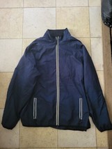 Vintage GAP Windbreaker Jacket Mens  Navy Blue Full Zip Reflective Mesh 2XL - $24.25