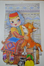 Vintage 1970s Postcard with a Girl in Armenian Traditional Clothes Taraz - $10.79