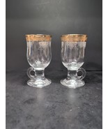 Cellini Crystal Ware Irish Coffee Mugs, Set of 2, Vintage Etched, 24k Go... - $376.98 MXN