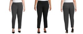 Terra &amp; Sky Women&#39;s Plus Size Straight Millennium Pull On Pant, Regular, Petite - £9.79 GBP