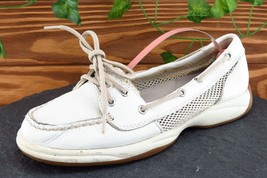 Sperry Top-Sider Size 7.5 M Beige Boat Shoe Shoes Leather Women 9770389 - £15.49 GBP