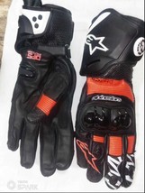 CUSTOM MADE REAL COWHIDE EATHER RACING GLOVES TOP QUALITY LEATHER GLOVES   - £54.81 GBP+