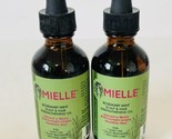 2 X MIELLE Organics Rosemary Mint Scalp &amp; Hair Strengthening Oil w/ Biot... - $19.70