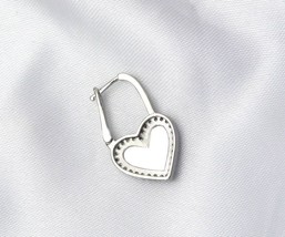 CZ Heart Huggie Earrings, Sku#B178 - $5.99