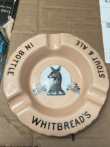 Vintage Whitbread&#39;s Stout &amp; Ale In Bottle 5.25&quot; Ceramic Ashtray *Pre-Own... - $29.99