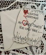 Rare VTG Orig Valentine Card Underpants Pantaloons Pun Anthropomorphic U... - £35.05 GBP