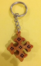 Hand Crafted Wood Jesus Cross Key Cain - £6.28 GBP