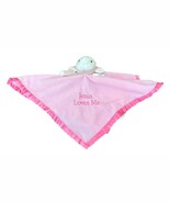 Precious Moments Jesus Loves Me Pink Lamb Sheep Baby Security Blanket Lo... - $20.85 CAD