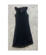 Ralph Lauren Midi Dress Womens Large Black Sleeveless Business Minimalis... - $99.00