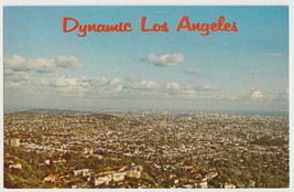 Dynamic Los Angeles From Griffith Observatory Vintage Postcard Unposted - $4.90
