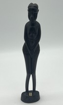 Vintage Antique African hand carved solid Wood Tribal woman 15&quot; Statue Kenya - £20.22 GBP