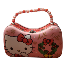 SANRIO Hello Kitty Christmas Purse Tin Carry Case Holiday Storage Box Anime NEW - $15.83