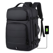 CROSSTEN 40L Large Capacity Expandable Backpacks USB Charging 17 inch Laptop Bag - £57.59 GBP