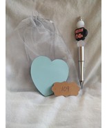Beaded Coffee Lovers Beaded Pen with Heart Notepad Fueled by Coffee  - €6,99 EUR