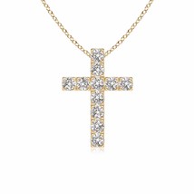 ANGARA Natural Diamond Cross Pendant Necklace in 14K Gold (IJI1I2, 0.76 Ctw) - £674.13 GBP