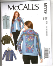 McCall's M7729 Misses 14 to 22 Button Front Jacket and Vest Sewing Pattern - $14.81