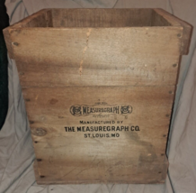 Vintage The Measuregraph Company St Louis Wood Crate - $149.59