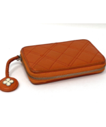 Michel Klein Orange Quilted Leather Credit Card Holder - $14.24