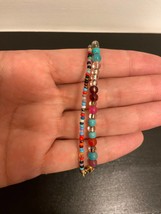 Coloured beads bracelets seed beads multirow handmade summer bracelet - £11.99 GBP