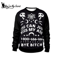 [You&#39;re My Secret] 2022 Fashion Unisex Sweatshirt Ouija Printed O-Neck Pullover  - £60.16 GBP