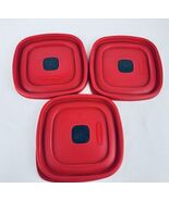 Rubbermaid Easy Find Vented Replacement Red Lids ONLY 6.5" Square 2D85 L... - $13.00