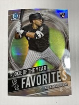 2021 Bowman Chrome Nick Madrigal Rookie of the Year Favorites White Sox - £2.35 GBP