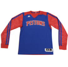 New Adidas NBA Detroit Pistons Basketball Team Issued Long Sleeve Shirt ... - £35.58 GBP